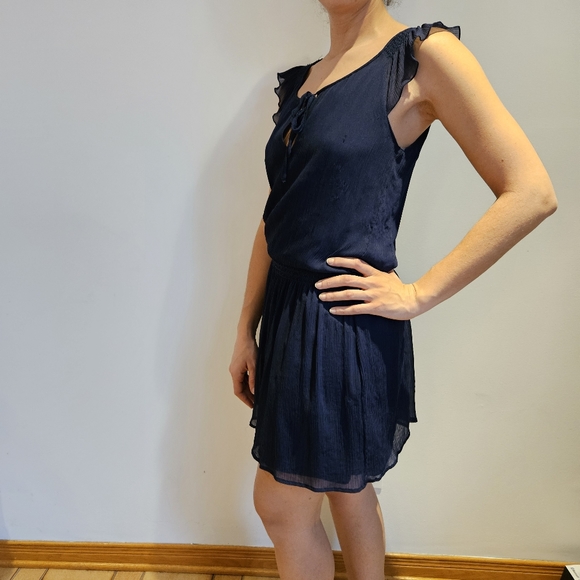 Drop waist navy mini dress - Picture 4 of 5